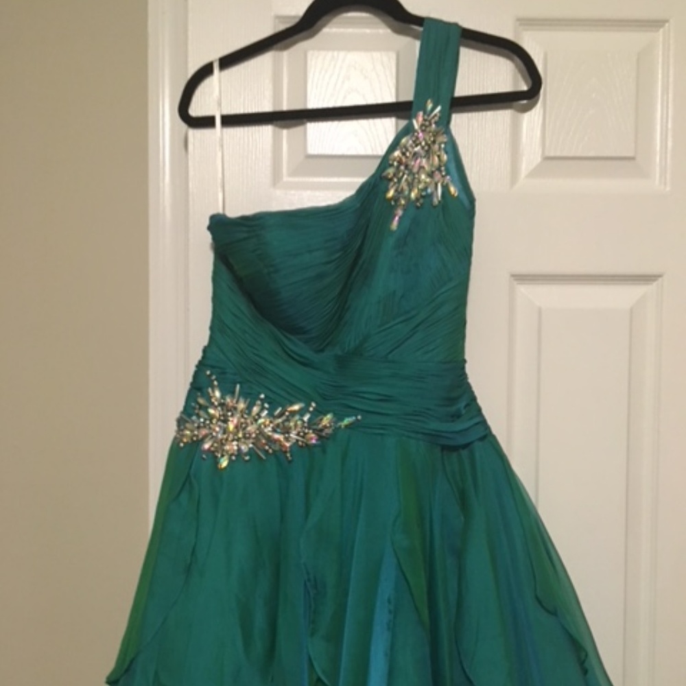 Forest Green Cocktail/Homecoming Dress